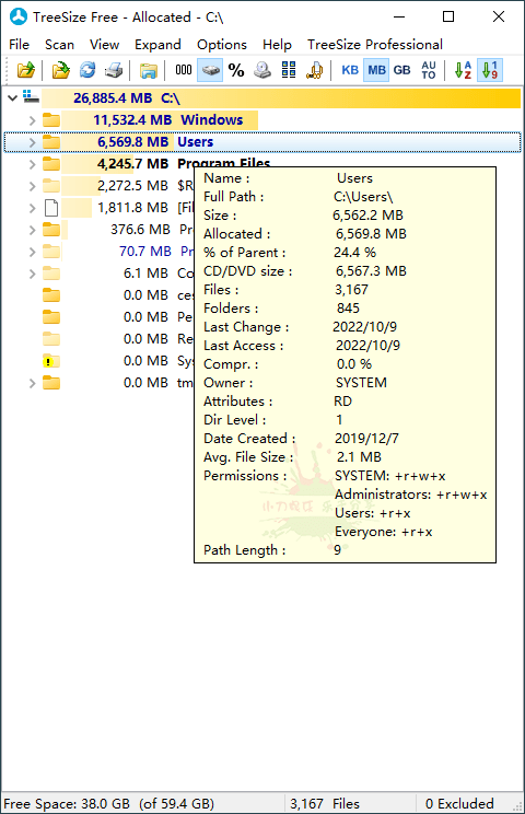 TreeSize Free v2.1.0.82单文件版