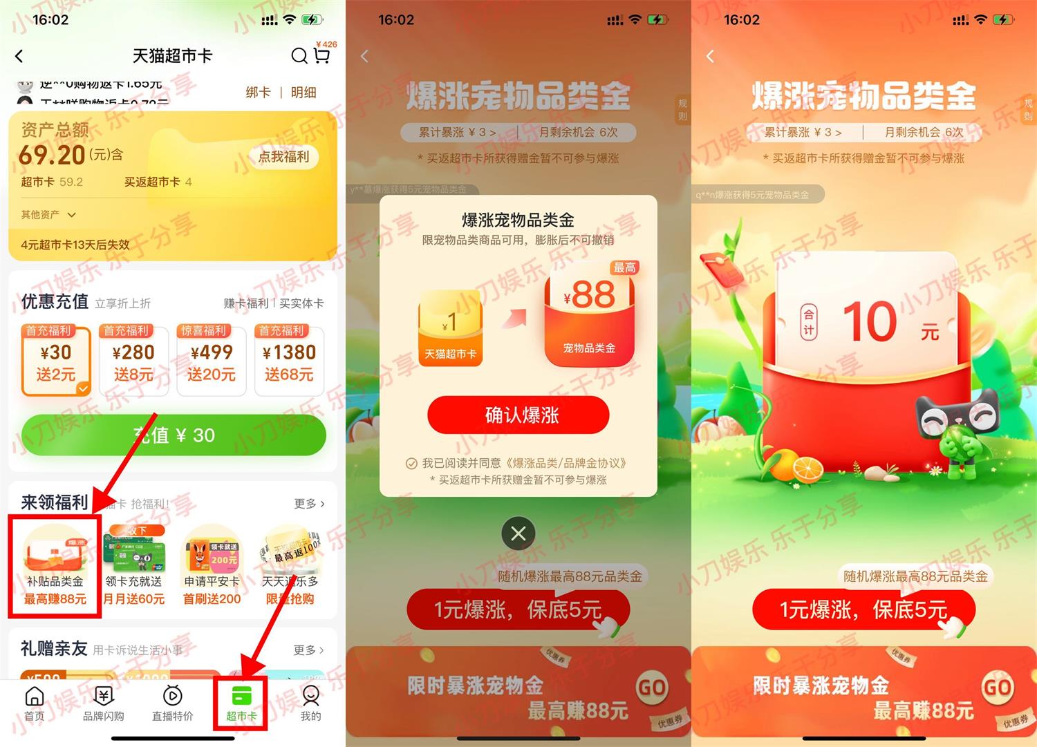 【麋鹿】天猫超市1元猫超卡暴涨品类金